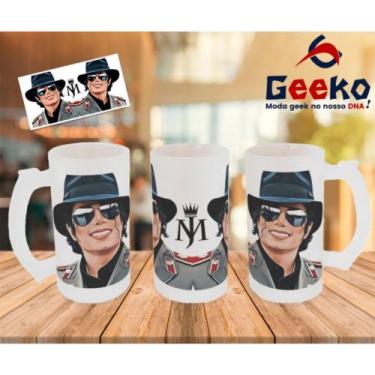 Imagem de Caneca de Chopp Michael Jackson Pop Geeko, Jateada, 500ml