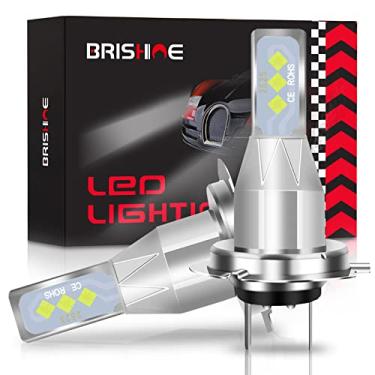 Imagem de BRISHINE Lâmpadas de LED para neblina H7 8000K azul gelo, extremamente brilhantes 2525 chips 64210 lâmpadas de LED para faróis de neblina de carro, luzes de rodagem diurna DRL (pacote com 2)