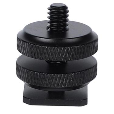 Imagem de Sapata Adpatador Flash Microfone Iluminador Duas Travas 1/4 - Save Sho