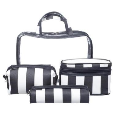 Imagem de Necessaire Feminina Viagem 4 Peças Frasqueira Estilo / 022l - PGB, Pre