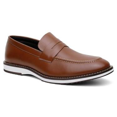 Imagem de Mocassim Casual Social Centuria Couro Whisky - Centuria Calçados, 44