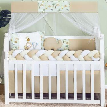 Imagem de Kit Berço Safari Bichinhos 11 Peças Trança Menino Menina - Larissa Bab