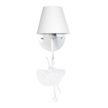 Imagem de Arandela  1 Lâmpada Bailarina Branca Quarto Bebê Infantil Menina - Pot