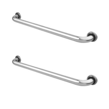 Imagem de Kit 2 barras de apoio reta aluminio 70cm - GMC METAIS