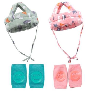 Imagem de Capacete Segurança Proteção Cabeça Bebê Engatinhar Joelheira - Things 