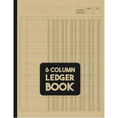Imagem de 6 Column Ledger Book: Efficient Accounting and Income-Expense Log Book for Bookkeeping | Columnar Pad Ledger Book, for Small Business and Personal Finance. Large size (8.5" x 11") Journal Notebook.
