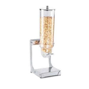 Imagem de Dispenser Porta Alimentos Cereais Inox Policarbonato 3 L - Trovy