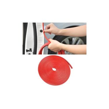 Imagem de Osilly Protetores de Borda de Porta de Carro, Guarnição de Borda de Porta de Carro de Vedação de Borracha de 16 Pés, Protetor de Borda de Porta Em Formato de U, Proteção de Moldura (, Vermelho)