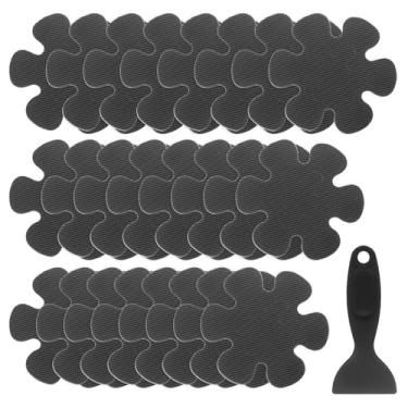 Imagem de HARFINGTON 24 peças adesivos antiderrapantes para banheira, chuveiro, piso, 10 cm, antiderrapante, fita adesiva, estilo flor, decalques com raspador para banheiro, cozinha, banheira, degraus, escadas,