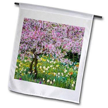 Imagem de 3dRose fl_210032_2" Bandeira de jardim da França, Giverny Springtime in Claude Monets, 45 x 68 cm