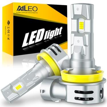 Imagem de AILEO 2024 Lâmpadas Led H11 Atualizadas, 18000Lm 60W 500% Ultra Brilho 6500K Branco Fresco H8 H9 H11 Lâmpada de Neblina Led, Canbus Plug And Play, 2 Peças