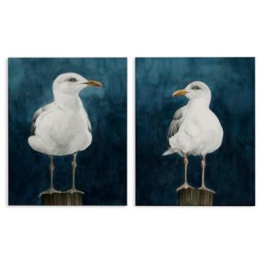 Imagem de Stupell Industries Seagull Standing on Log 2 pc Canvas Wall Art Set Design por Grace Popp, 61 x 76 cm