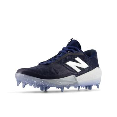 Imagem de New Balance FuelCell Comp V4 Tênis de beisebol masculino, Azul-marinho/branco, 38