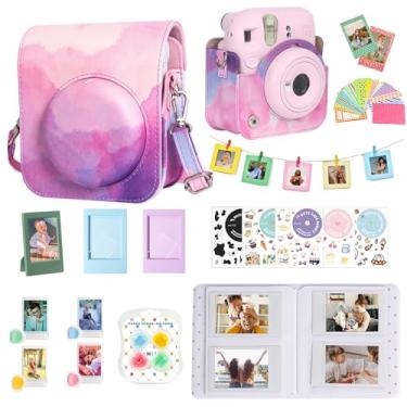 Imagem de WOGOZAN Kit de acessórios para câmera instantânea Fujifilm Instax Mini 12 + álbum para mini filme de 7 cm + filtros de cor + álbum de fotos e molduras + moldura para pendurar na parede + adesivo DIY