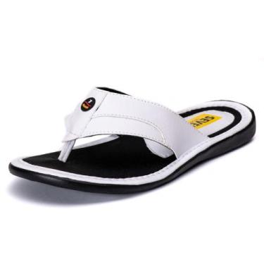 Imagem de Chinelos sandálias ortopédicos com solado de borracha - Seven, Branco,