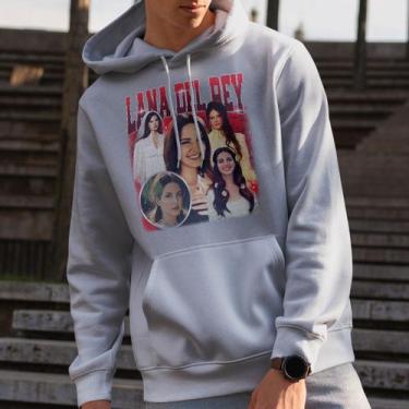 Imagem de Moletom Canguru Unissex Lana Del Rey Grapgic Red Cantoria Americana Po