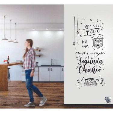 Imagem de Adesivo Parede Frase Segunda Chance 1,00x0,45 cm