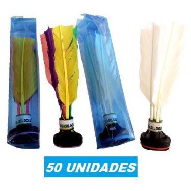 Imagem de Peteca Lider Branca Ou Colorida 50 Unidades - Brasil Gold