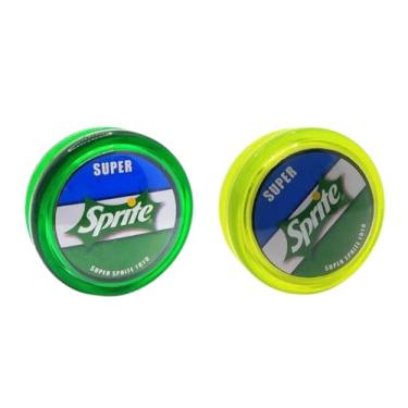 Imagem de 2 Ioiôs Profissionais de Eixo Fixo Refrigerantes - Original (Yoyo, Io-io) (Sprite Verde/Sprite Verde Limão)
