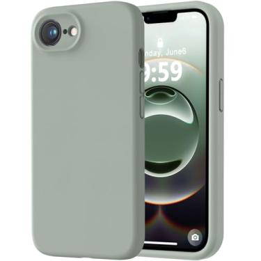 Imagem de LOVE 3000 Capa projetada para iPhone 16e, silicone premium com forro de microfibra macio antiarranhões] Capa protetora à prova de choque para homens, mulheres e meninas de 6,1 polegadas, verde calke