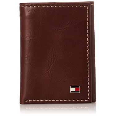 Imagem de Tommy Hilfiger Carteira masculina de couro com três dobras, Logan Tan, tamanho único EUA, Bronzeado, tamanho nico