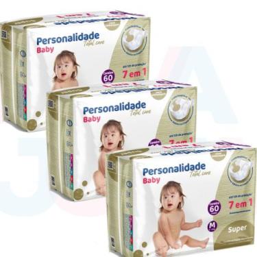Imagem de Fralda Personalidade Baby Total Care 7 Em 1 Tam M -180un