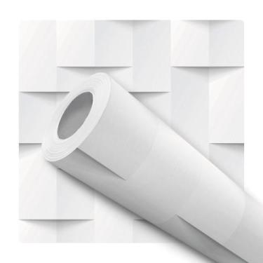 Imagem de Papel De Parede Adesivo Lavável sala Cinza Gesso 3D Efeito Visual Mode