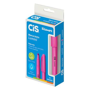 Imagem de Marcador de Texto, CIS, 4.8600, Rosa, pacote de 12