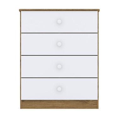 Imagem de Cômoda Infantil Amarelinha Rústico Branco - Henn