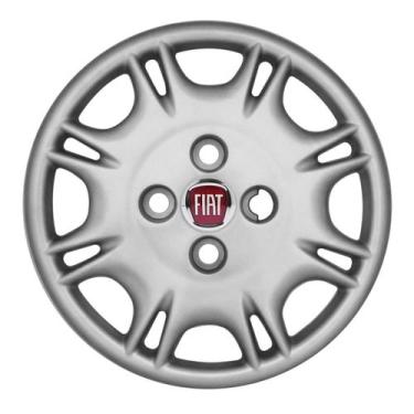 Imagem de Calota Aro 13 006CB-PTA + Emblema Alumínio Fiat V - Garagem Online Gri