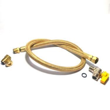 Imagem de Mangueira flexível Gás Predial 1,20m + Kit Instalação Fogão
