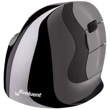 Imagem de Evoluent Inventor do mouse vertical – VMDSW Mouse vertical ergonômico mão direita pequeno USB sem fio, esculpido para conforto, reduz a tensão no pulso, 4 velocidades, 6 botões personalizáveis no