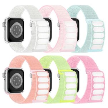 Imagem de Pacote com 6 pulseiras esportivas de nylon para Apple Watch de 38 mm a
