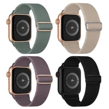 Imagem de Pulseiras de relógio CCNutri Stretchy Nylon Solo Loop 38-49 mm Apple