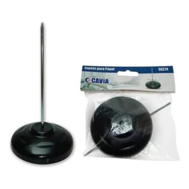 Imagem de Kit 10 Espeto Para Fixar Papel Metal Preto Organizador Cavia - Home Go