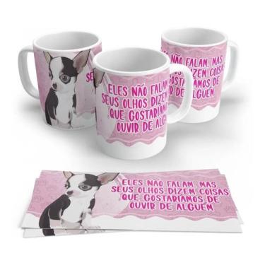 Imagem de Caneca Porcelana Pet Dog Cachorro Seus Olhos Dizem Coisas - Villa Cane