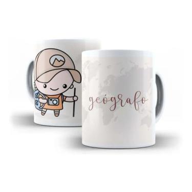 Imagem de Caneca Porcelana Geógrafo Profissão Coleção Cute Presente Geografia - 