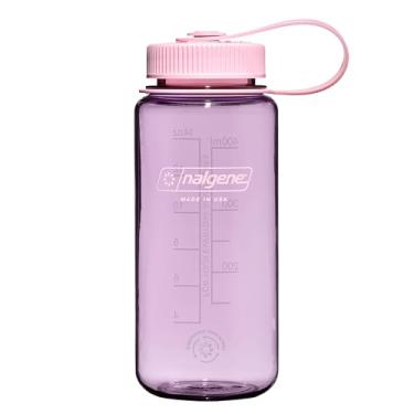 Imagem de Nalgene Garrafa de água Sustain Tritan livre de BPA feita com material derivado de 50% de resíduos de plástico (usando equilíbrio de massa certificado ISCC), 473 ml, boca larga, flor de cerejeira