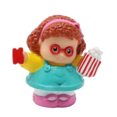 Imagem de Fisher-Price Peça de reposição Little People Circus Friends Carnival Playset G6520 – Figura de substituição da Little Girl Maggie – carregando pipoca e um ingresso e usa óculos