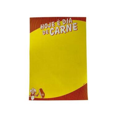 Imagem de Cartaz de Oferta Dia da Carne para Açougue 29,7x42cm Papel Duplex 100 