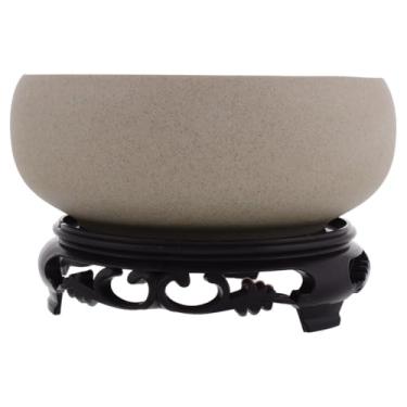 Imagem de Homoyoyo Vaso interno de cerâmica para vasos de orquídeas domésticas, suporte de bonsai, vaso de lírio para flores de lótus, vaso decorativo de jardim, vaso de flores