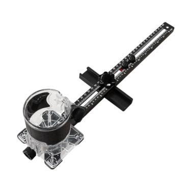 Imagem de IEUDNS Suporte de fresagem de fresagem de ranhuras, gabarito de corte circular, máquina de corte de liga de alumínio, placa giratória para redondo e entalhe, com Base