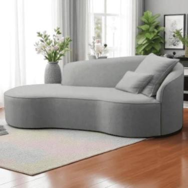 Imagem de Divã Recamier Sofá Curvo Sala de Tv e Estar Recepção Inglaterra 150cm 