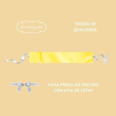 Imagem de Faixa Lisa AMARELO CLARO Infantil Acessorio Festa Casamento Batizado D