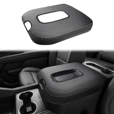 Imagem de XYHGM Capa de apoio de braço para console central de carro para Chevy Silverado & GMC Sierra 2019-2024 2025 acessórios de proteção de caixa de descanso de braço com tampa central de couro