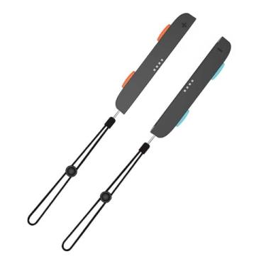 Imagem de HUAYUWA 1 Pair Wrist Straps Fit for Switch2 Joy-Con Controller Gamepad Handle Lock Hand Grip Accessories, Adjustable Elastic Controller Wristband (Black, 1 Pair)