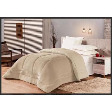 Imagem de Cobertor Queen Grosso Dupla Face Microfibra Bariloche 2,20mx2,40m (Avelã)