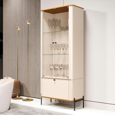 Imagem de Cristaleira Nova Orleans Off White Nature Preto