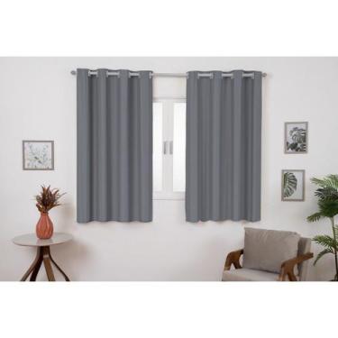 Imagem de Cortina Blackout para Quarto Sala Escritório Dupla 2,20x1,30m Corta Lu