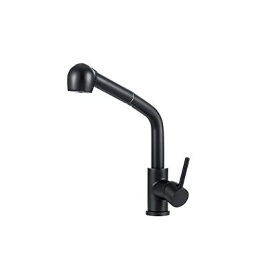 Imagem de Pingoo.Casa, Torneira para Cozinha, Misturador Monocomando, Fosco, Extensível, Capibaribe, Preto